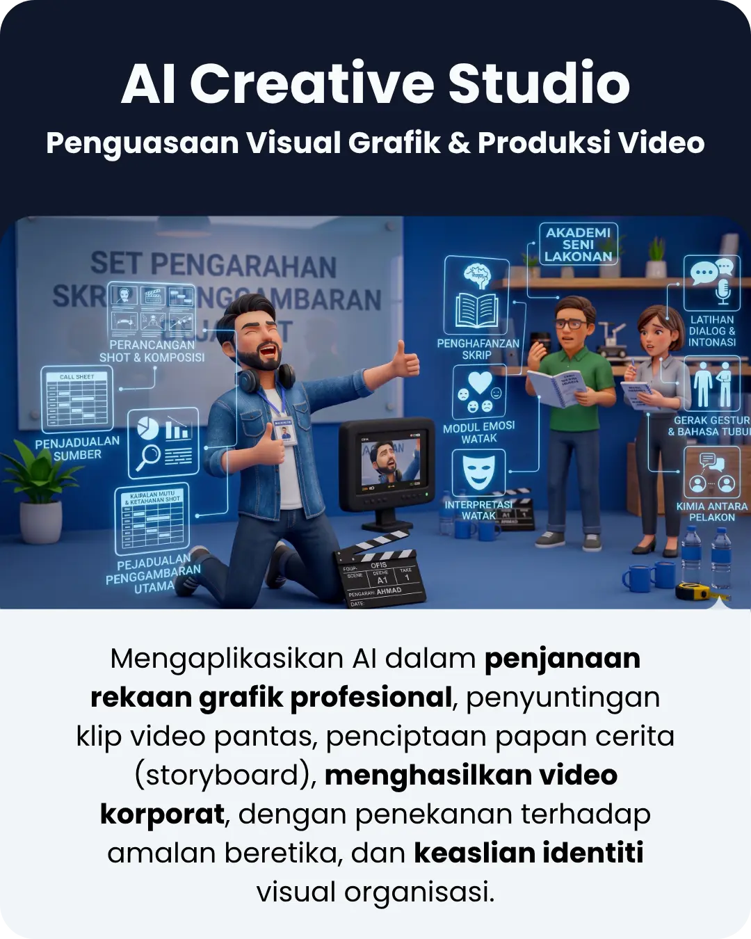 modul ai creative studio latihan produksi video korporat